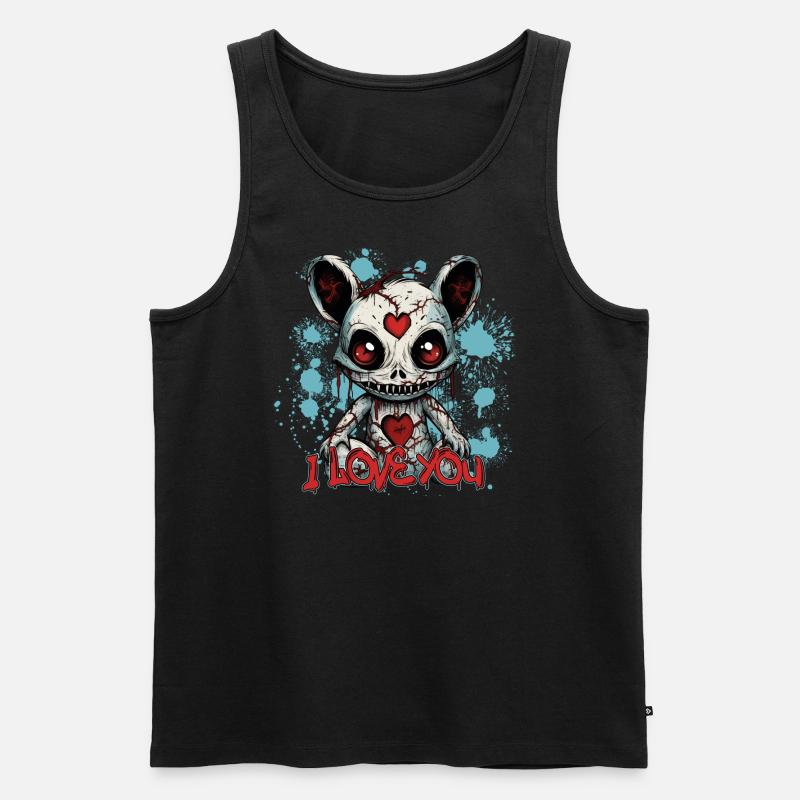 VODOO TEDDY - Männer Premium Bio Tank Top - Schwarz