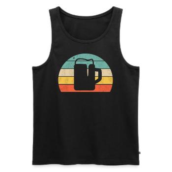 Beer - Men's Premium Organic Tank Top - black - Front - AI Model Male 178 light (178cm)