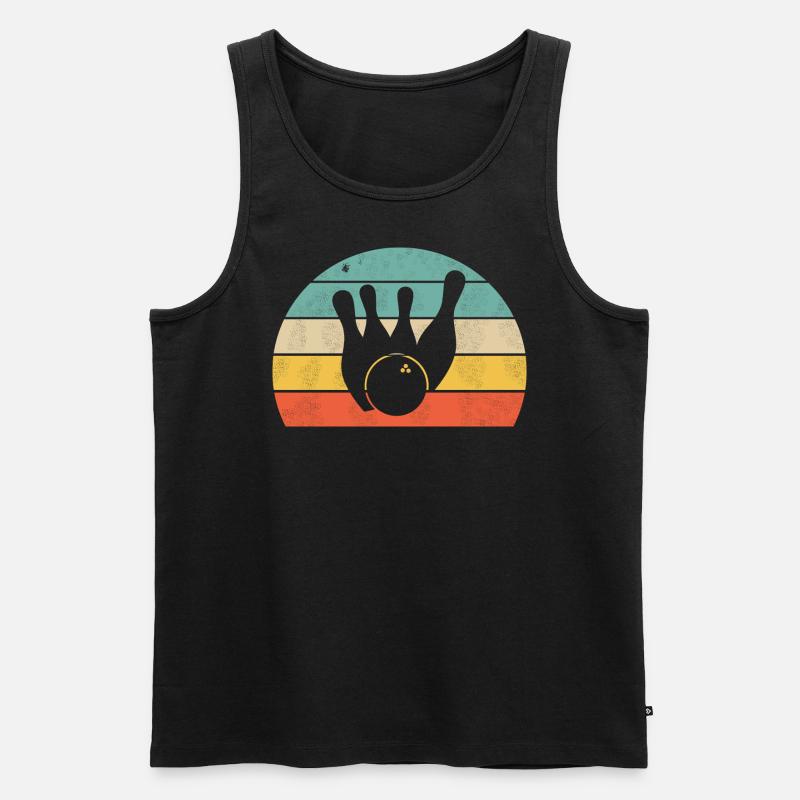 Bowling - Männer Premium Bio Tank Top - Schwarz