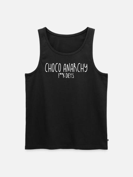 CHOCO ANARCHY, F**K DIETS - Men's Premium Organic Tank Top - black