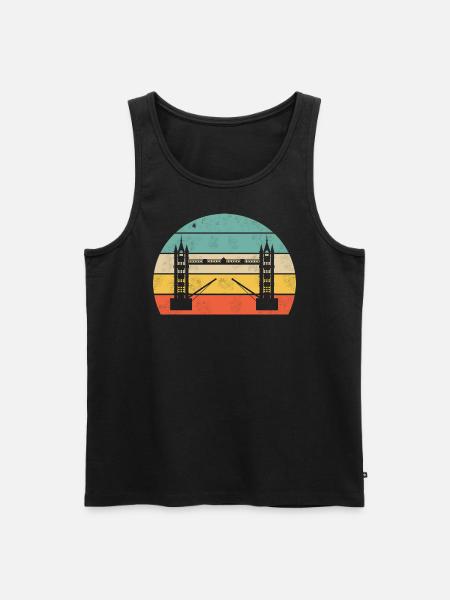 Tower Bridge Shirt - Men's Premium Organic Tank Top - black