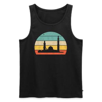 Ligne d’horizon d’Istanbul - Débardeur bio Premium Homme - noir - Devant - Michal (187cm)