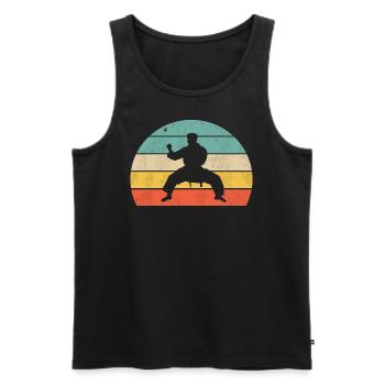 Karate Shirt - Men's Premium Organic Tank Top - black - Front - Michal (187cm)