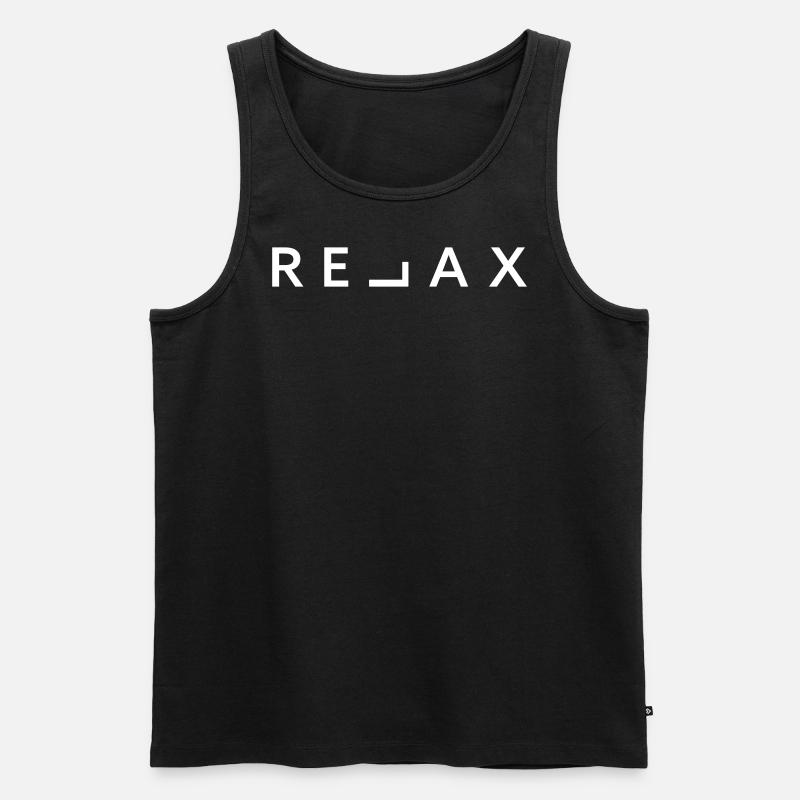 Relax - Männer Premium Bio Tank Top - Schwarz
