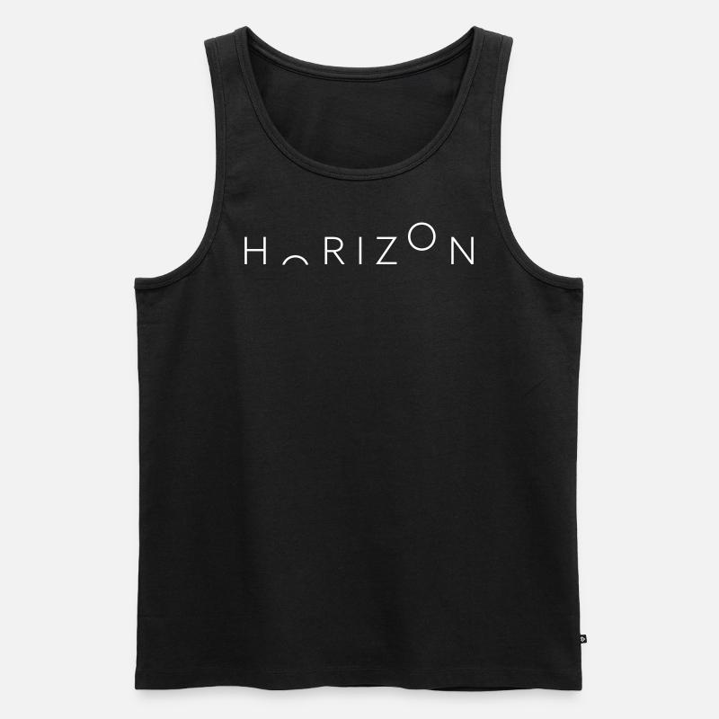 Horizon - Männer Premium Bio Tank Top - Schwarz