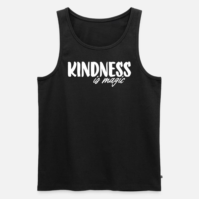 Kindness is magic - Men's Premium Organic Tank Top - black