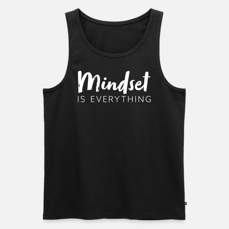 Mindset is everything - Männer Premium Bio Tank Top - Schwarz