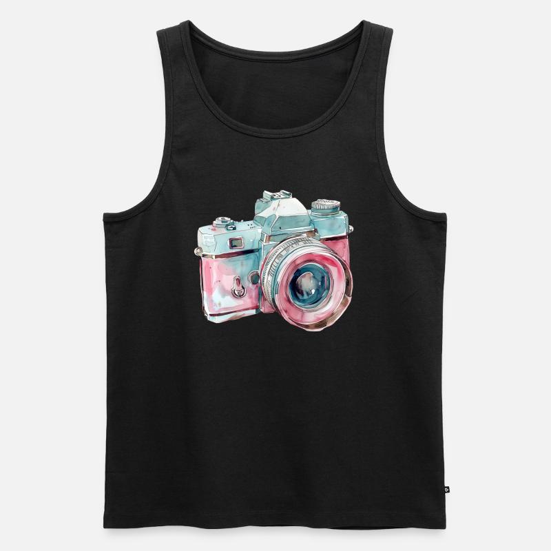 Fotokamera Digitalkamera Spiegelreflexkamera - Männer Premium Bio Tank Top - Schwarz