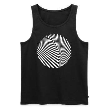 Kreis optische Täuschung - Bo-Grafik - Männer Premium Bio Tank Top - Schwarz - Vorne - Michal (187cm)