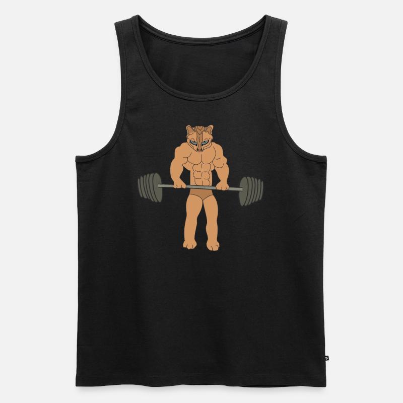Bodybuilder - Männer Premium Bio Tank Top - Schwarz