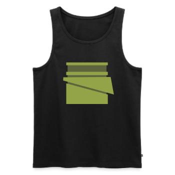 Modern Bamboo 01 - Men's Premium Organic Tank Top - black - Front - Michal (187cm)