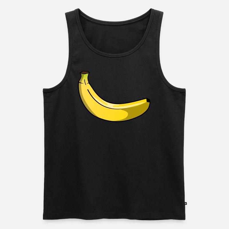 Banane - Männer Premium Bio Tank Top - Schwarz