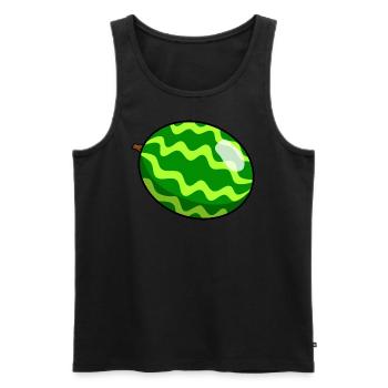Melone - Männer Premium Bio Tank Top - Schwarz - Vorne - AI Model Male 178 light (178cm)