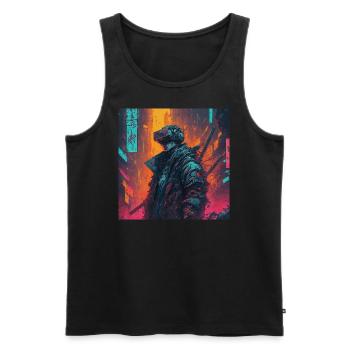 Gaming - Männer Premium Bio Tank Top - Schwarz - Vorne - AI Model Male 178 light (178cm)