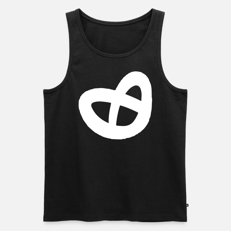 Brezel - Männer Premium Bio Tank Top - Schwarz