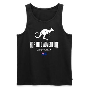 Australien - Männer Premium Bio Tank Top - Schwarz - Vorne - AI Model Male 178 light (178cm)