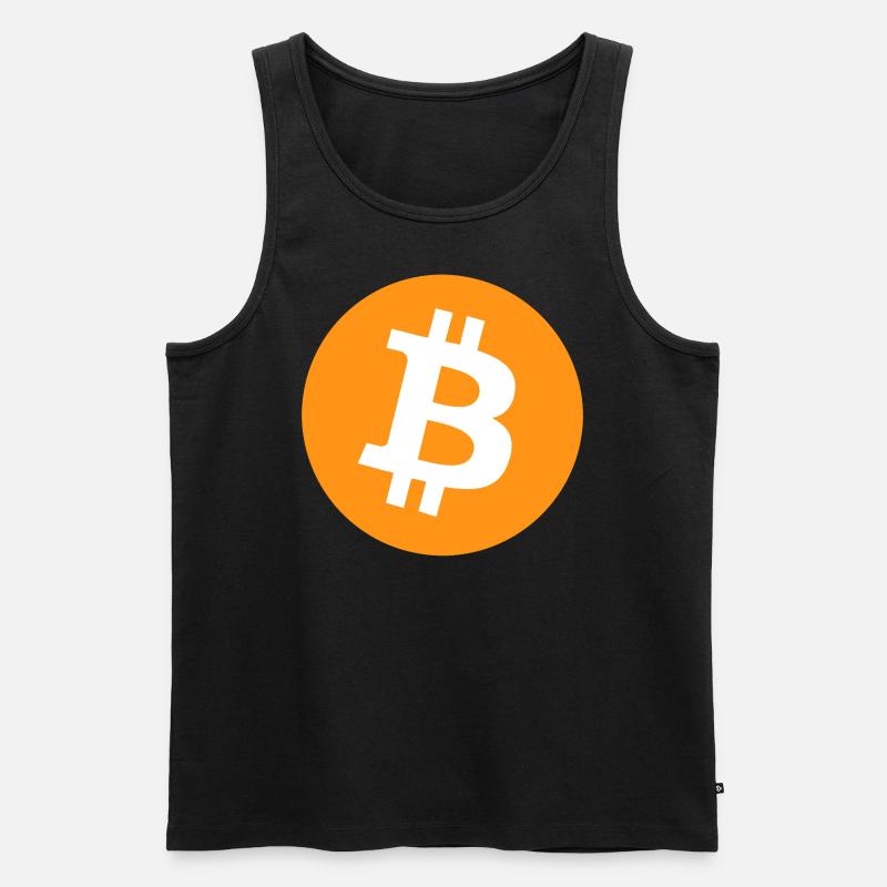 Bitcoin Logo - Männer Premium Bio Tank Top - Schwarz