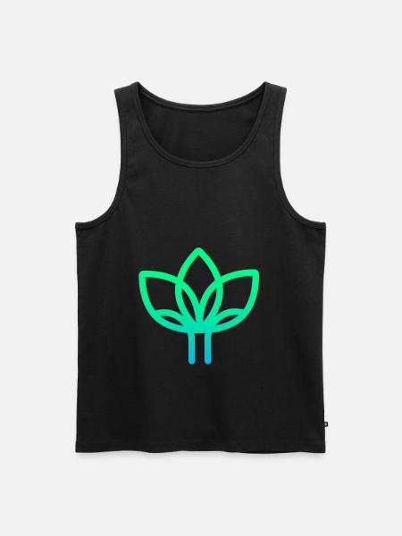 Farverig blomst i navnet på naturbevaring - Herre Premium økologisk tanktop - sort