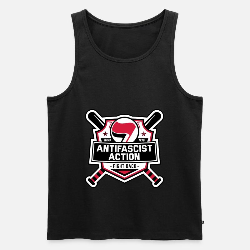 ANTIFA – Antifascist Action (II) - Männer Premium Bio Tank Top - Schwarz