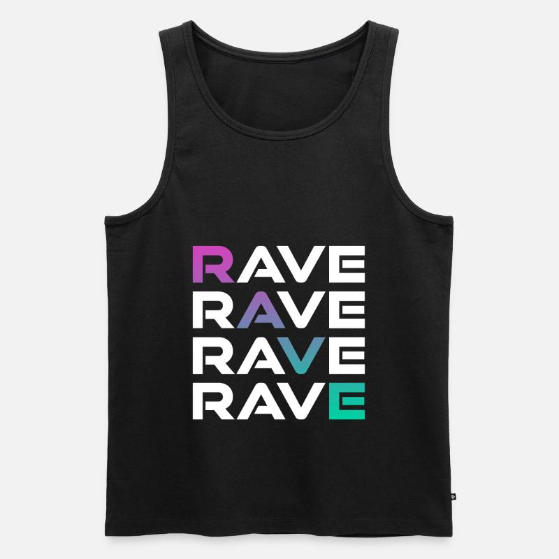 Rave Techno Electro - Débardeur bio Premium Homme - noir