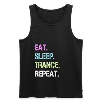 TRANCE - Männer Premium Bio Tank Top - Schwarz - Vorne - Michal (187cm)