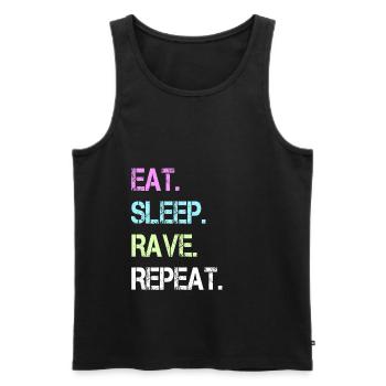 RAVE - Men's Premium Organic Tank Top - black - Front - AI Model Male 178 light (178cm)