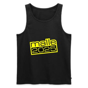 Malle 2025 - Männer Premium Bio Tank Top - Schwarz - Vorne - Michal (187cm)