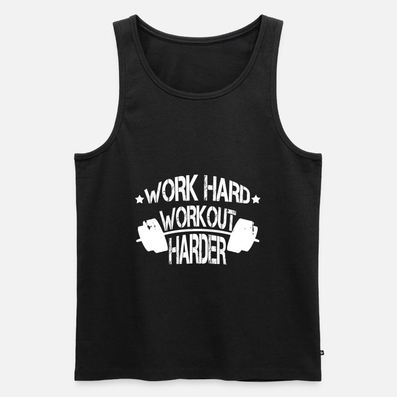 Motivation Training Spruch - Männer Premium Bio Tank Top - Schwarz