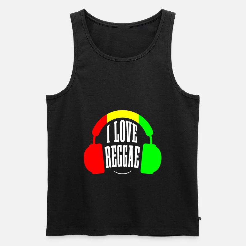 Reggae-Musik - Männer Premium Bio Tank Top - Schwarz