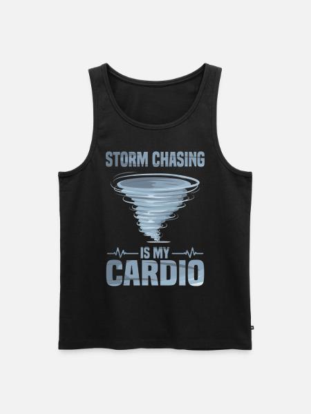 Sturmjäger Shirts | Unwetter Sturm Blitz Geschenke - Männer Premium Bio Tank Top - Schwarz