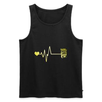 Slot Puls Herz Liebe Casino - Männer Premium Bio Tank Top - Schwarz - Vorne - Michal (187cm)
