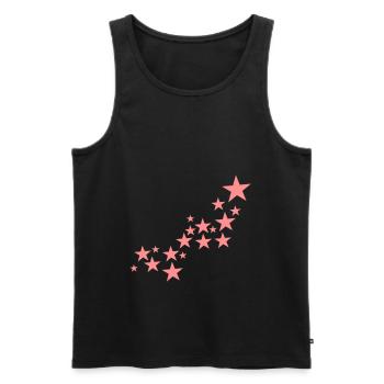 Star Pattern Symbols - Men's Premium Organic Tank Top - black - Front - AI Model Male 178 light (178cm)