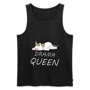 Einhorn Unicorn Drama Queen witziges Geschenk - Männer Premium Bio Tank Top - Schwarz - Vorne - AI Model Male 178 light (178cm)