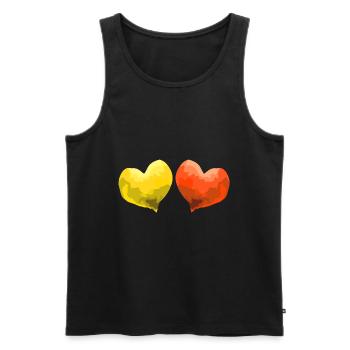 Coeurs Amour En Amour Mariage - Débardeur bio Premium Homme - noir - Devant - AI Model Male 178 light (178cm)