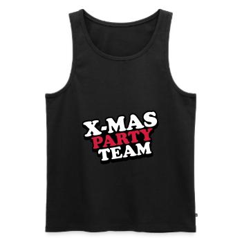 xmas party team christmas - Men's Premium Organic Tank Top - black - Front - AI Model Male 178 light (178cm)