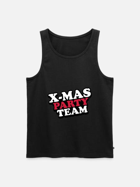 xmas party team christmas - Men's Premium Organic Tank Top - black