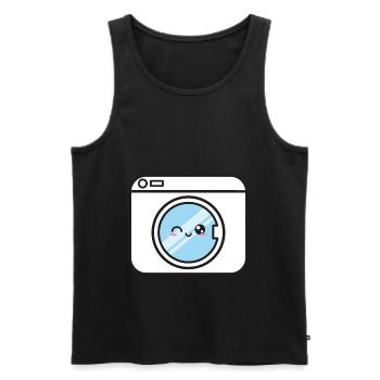 Machine à laver Kawaii Drôle doux - Débardeur bio Premium Homme - noir - Devant - Michal (187cm)