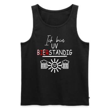 Bier Urlaub Saufen - Männer Premium Bio Tank Top - Schwarz - Vorne - Michal (187cm)