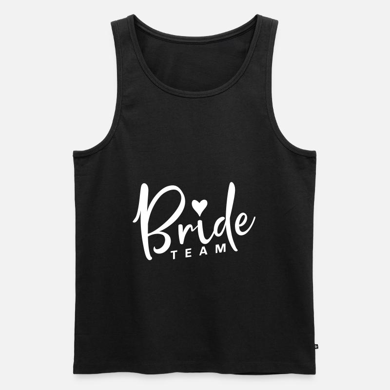 bride team herz - Männer Premium Bio Tank Top - Schwarz