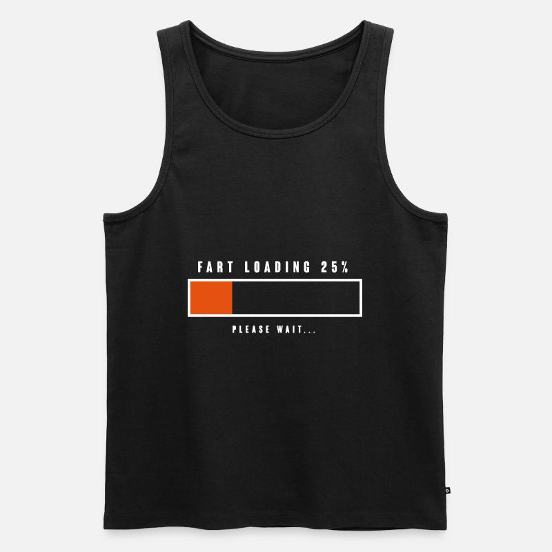 fart loading 25% - Männer Premium Bio Tank Top - Schwarz