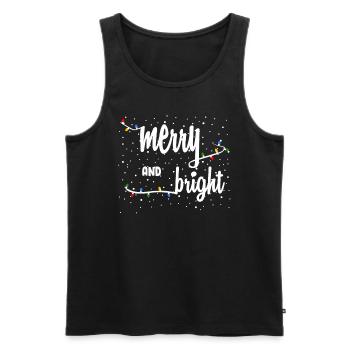 Merry Christmas Christmas Gift - Men's Premium Organic Tank Top - black - Front - AI Model Male 178 light (178cm)
