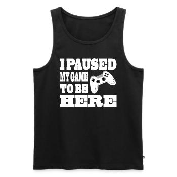 Gaming Retro Gift Idea - Men's Premium Organic Tank Top - black - Front - Michal (187cm)