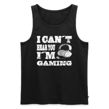 Gaming Retro Geschenkidee - Männer Premium Bio Tank Top - Schwarz - Vorne - Michal (187cm)