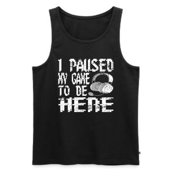 Gaming Retro Geschenkidee - Männer Premium Bio Tank Top - Schwarz - Vorne - Michal (187cm)