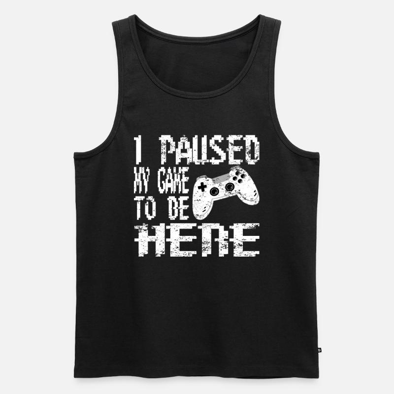 Gaming Retro Geschenkidee - Männer Premium Bio Tank Top - Schwarz