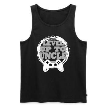 Onkel Gaming Retro Geschenkidee - Männer Premium Bio Tank Top - Schwarz - Vorne - Michal (187cm)