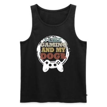 Gaming Dog Gift Idea - Men's Premium Organic Tank Top - black - Front - Michal (187cm)