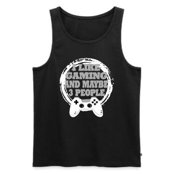 Gaming Retro Gift Idea - Men's Premium Organic Tank Top - black - Front - Michal (187cm)