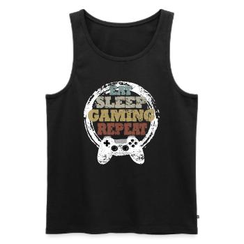 Gaming Retro Gift Idea - Men's Premium Organic Tank Top - black - Front - Michal (187cm)