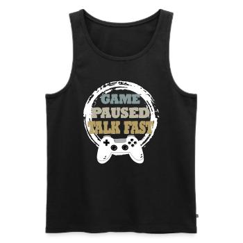 Gaming Retro Gift Idea - Men's Premium Organic Tank Top - black - Front - Michal (187cm)